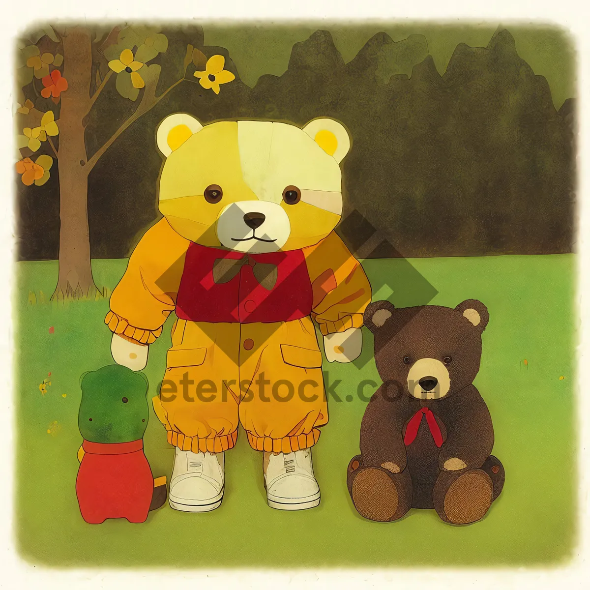 Picture of Cute Teddy and Fluffy Plaything for Childhood Joy