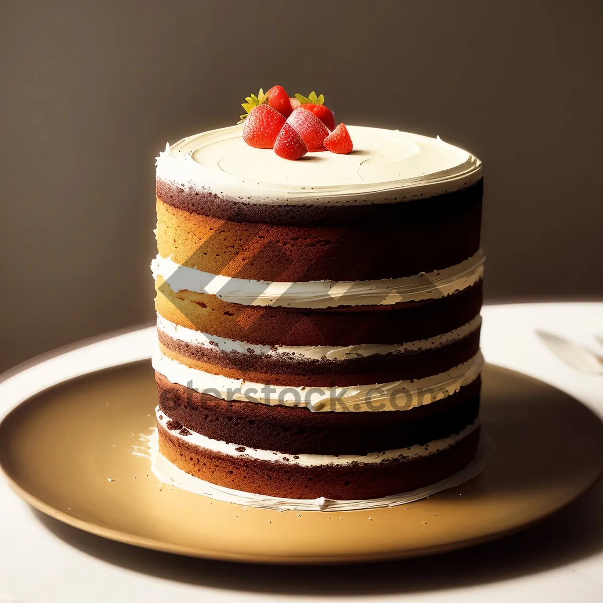 Picture of Sweet & Tasty Breakfast Plate with Fruit & Cake