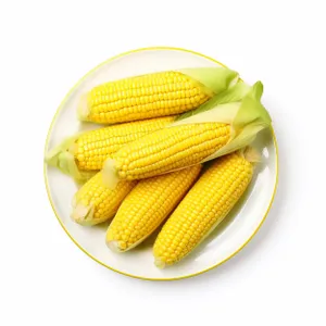 Fresh, Juicy Orange Corn on the Plate