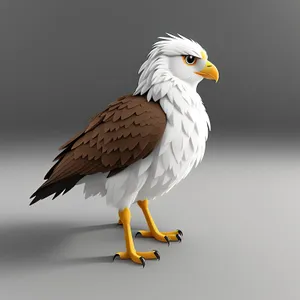 Majestic Feathered Predator Taking Flight: Glorious Eagle Soaring with Intense Gaze