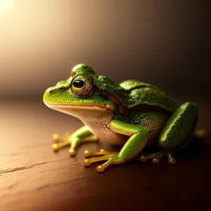Vibrant Eyed Tree Frog amidst Wildlife Serenity.