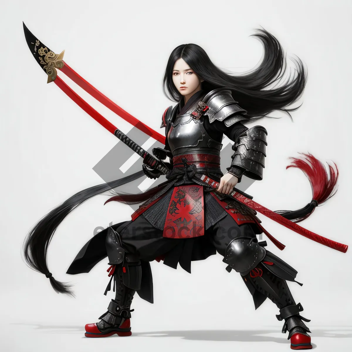 Picture of Man with sword in graphic art