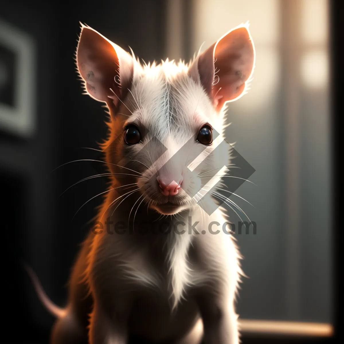 Picture of Fluffy Furry Friend with Whiskers and Curious Eyes