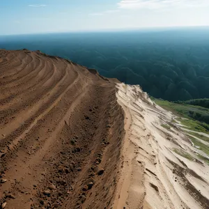 Sandy Dunes in Majestic Desert Landscape.