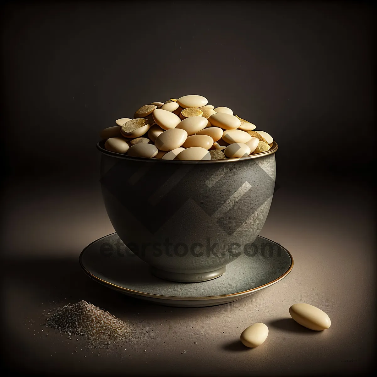 Picture of Morning Brew: Aromatic Hot Cappuccino in a Brown Mug