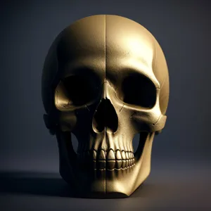 Horror Pirate Skull with Spooky Mask and Bones