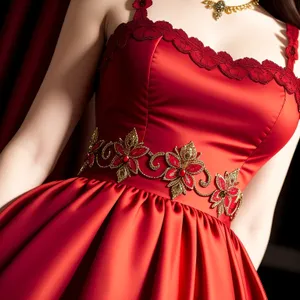 Satin Sensuality: Attractive Fashionable Dinner Dress