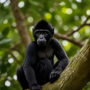 Primate Wildlife in the Jungle: Spider Monkeys and Gorillas