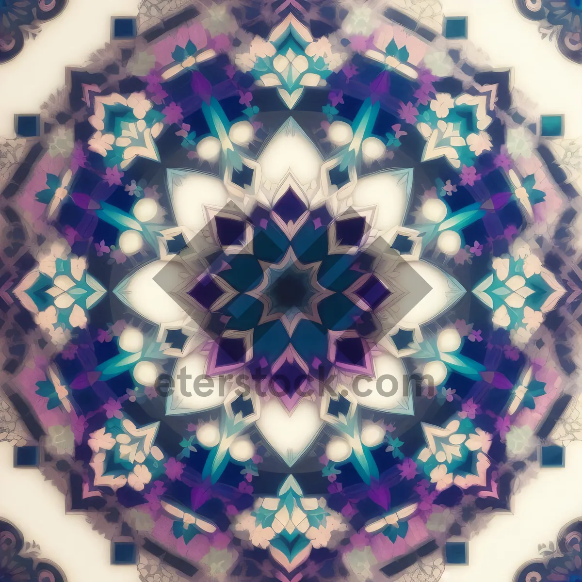 Picture of Colorful Graphic Mosaic Design with Kaleidoscope Patterns