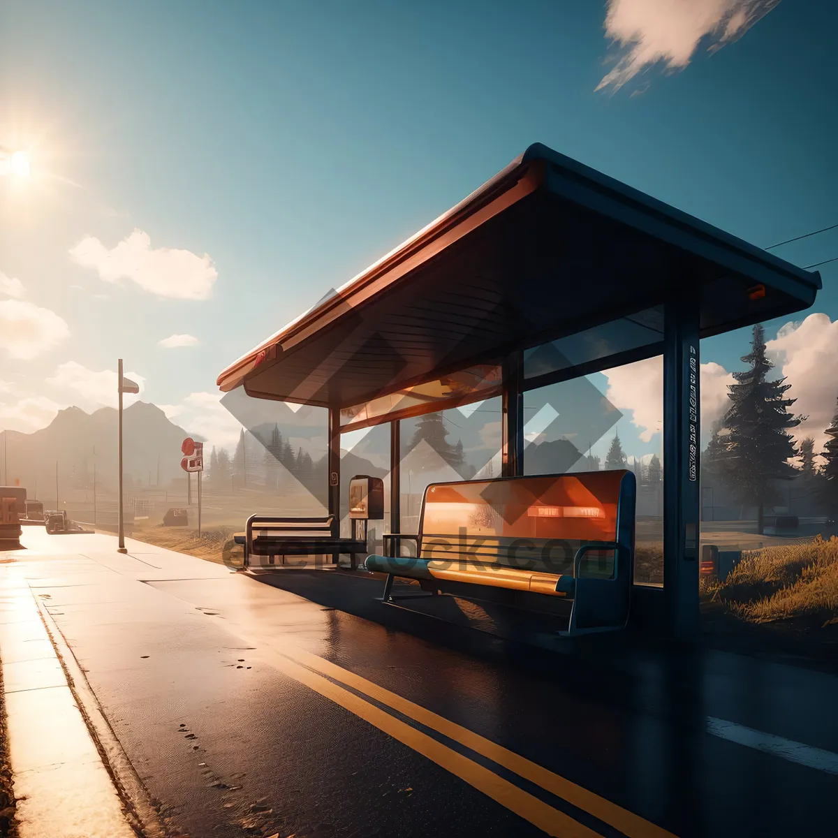 Picture of Scenic Road Travel Skyline Architecture