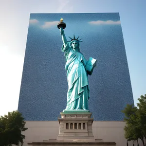 Monumental Tower Silhouette Standing Against Majestic Sky