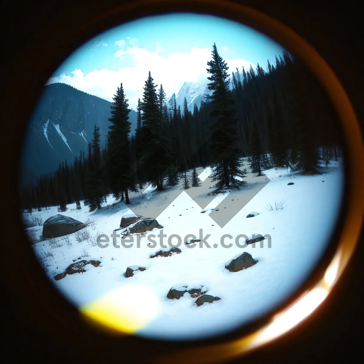 Picture of Space reflection of Earth in car mirror.