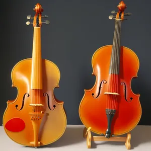 Melodic Strings: Viola and Bass Musical Instruments