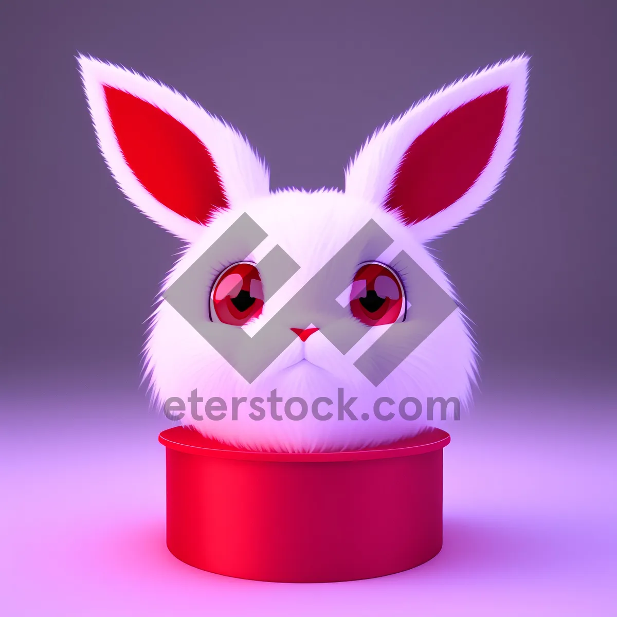 Picture of Cartoon Bunny Piggy Bank with Pink Savings