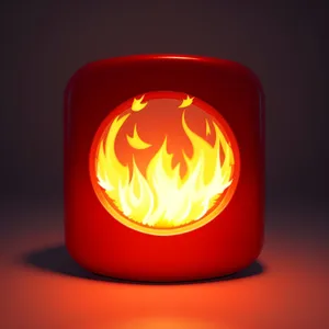 Vibrant Web Button: Orange Blaze Glass Icon