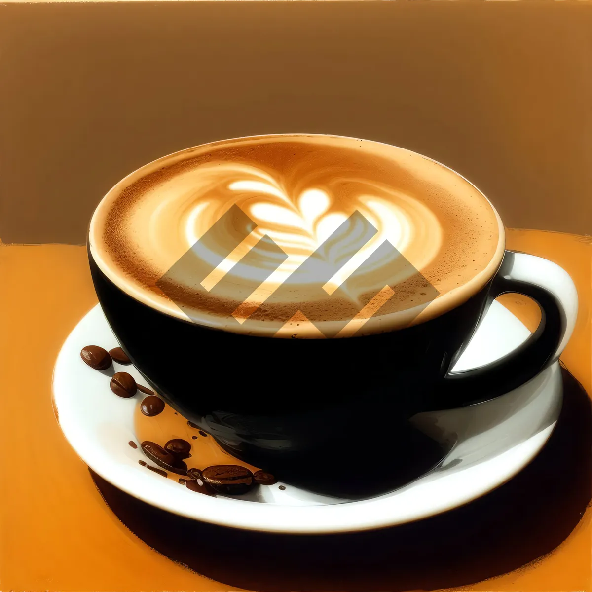 Picture of Morning Latte: Aromatic, Delicious Cup of Caffeine