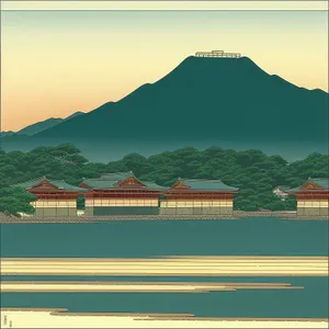 Temple by the Lake, Serene Landmark