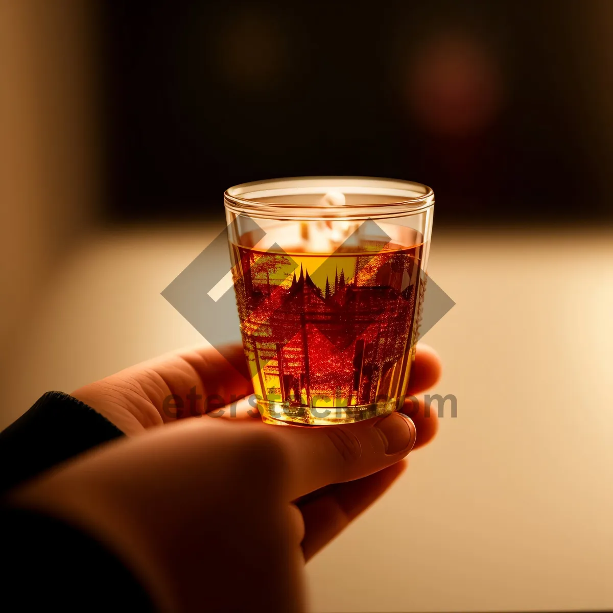 Picture of Refreshing Vodka Goblet - Cold Beverage in Glass