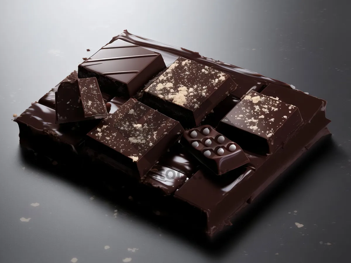Picture of Delicious chocolate candy in a brown box snack.