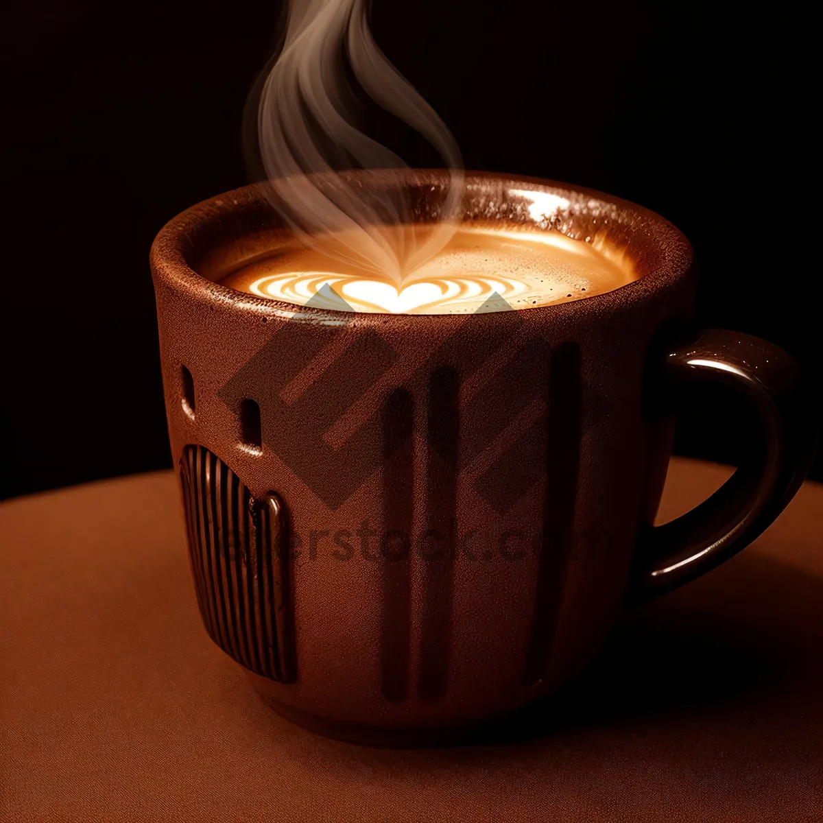 Picture of Steaming Espresso Cup on Table