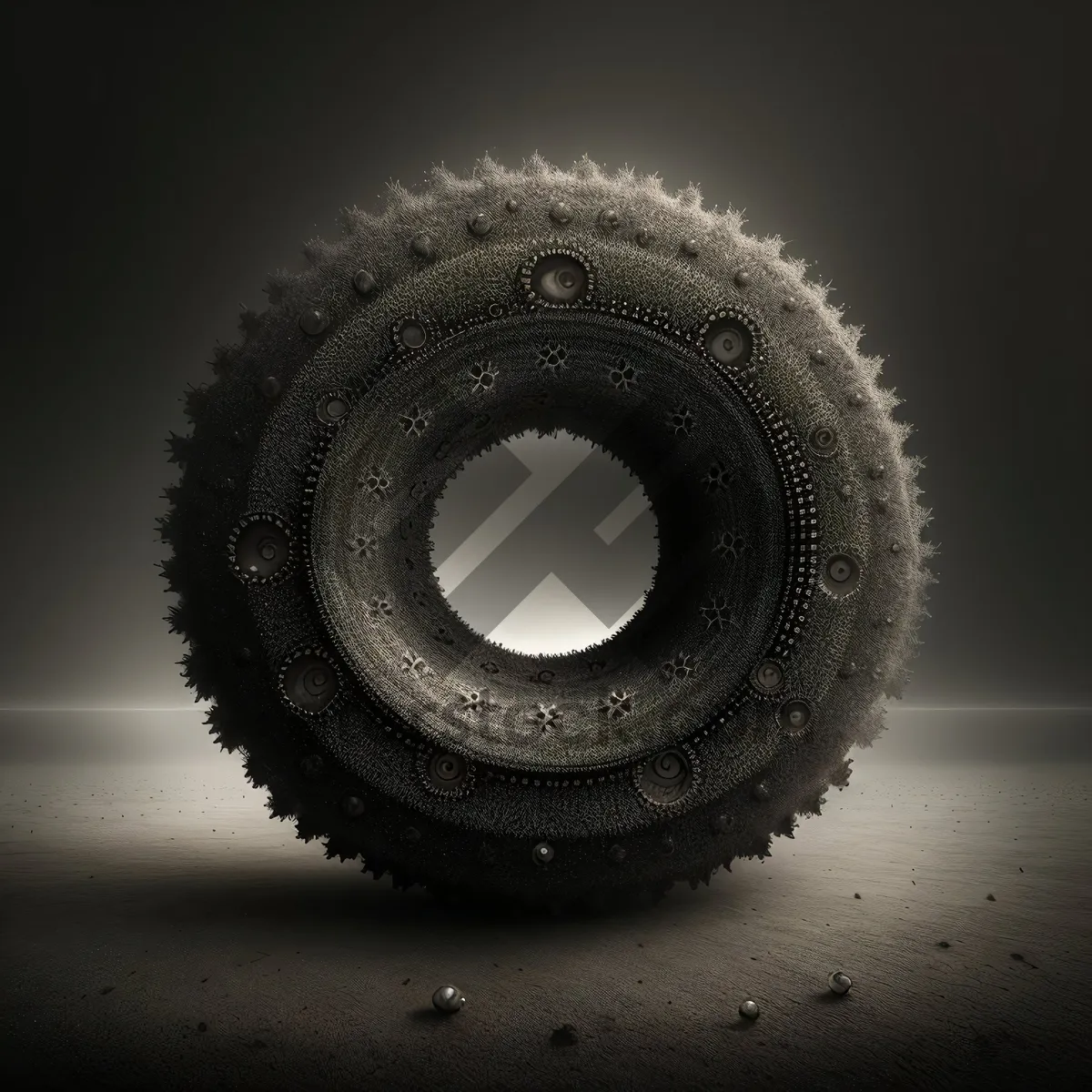 Picture of Industrial Gear Mechanism: Powerful Steel Machinery Wheel