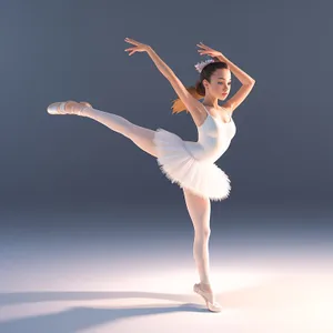 Elegant ballet dancer showcasing graceful jumps