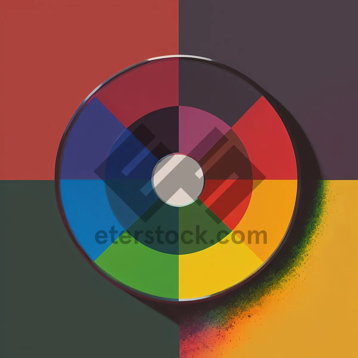 Picture of Round Button Icon - Minimalist Design Symbol