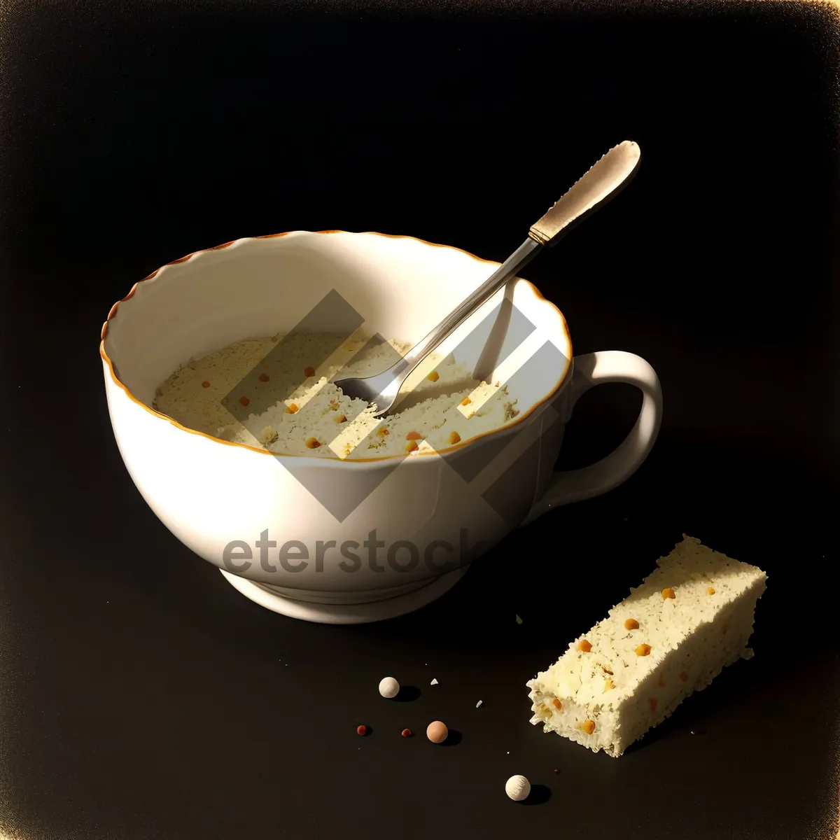 Picture of Delicious Breakfast Plate on Dark Table