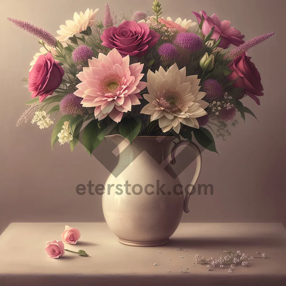 Picture of Romantic Spring Floral Vase Bouquet
