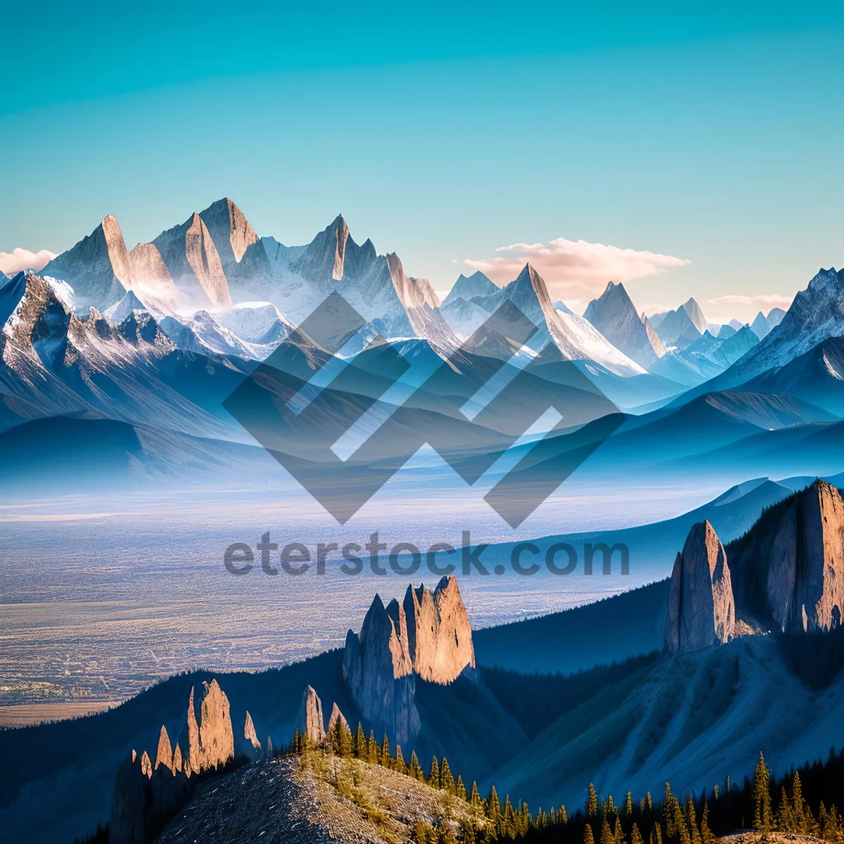 Picture of Sunrise Over Majestic Mountain Range