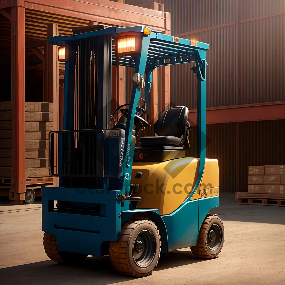 Picture of Heavy-duty Forklift in Industrial Transportation