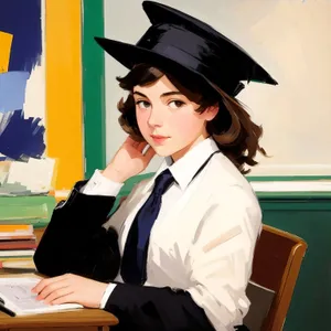 Smart businesswoman excelling in office with laptop.