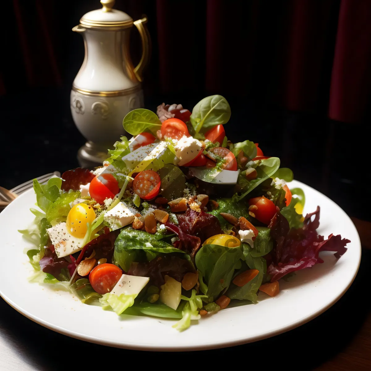 Picture of Fresh and Healthy Gourmet Vegetable Salad Dish