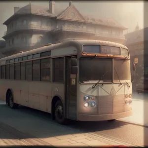 Urban Mobility: Public Trolleybus on City Street