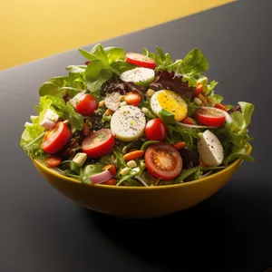 Fresh Salad with Cherry Tomatoes and Leafy Greens