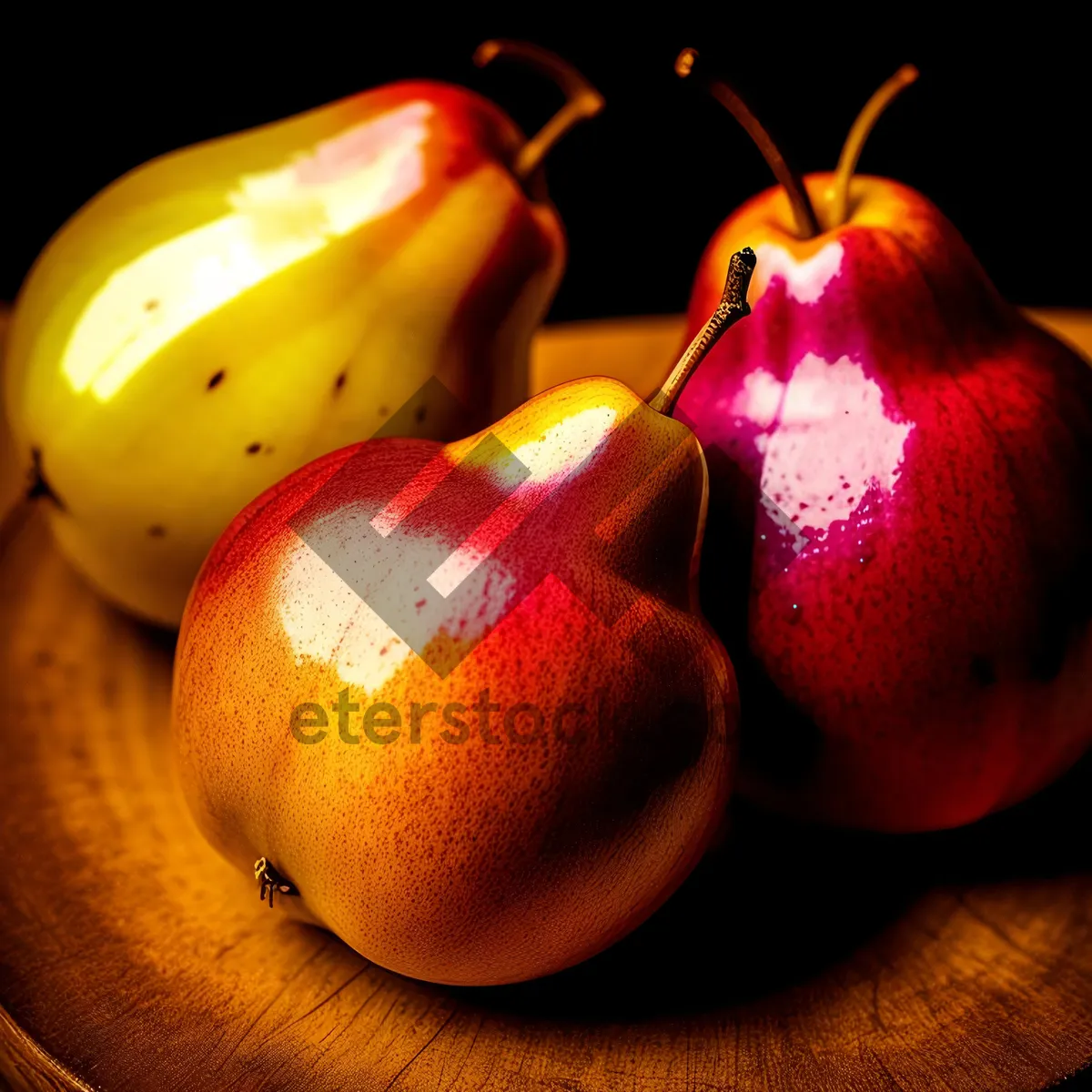 Picture of Vibrant Fruits: Apple, Pear, Banana, Nectarine, and Orange
