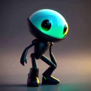 3D Man with Megaphone Cartoon Character