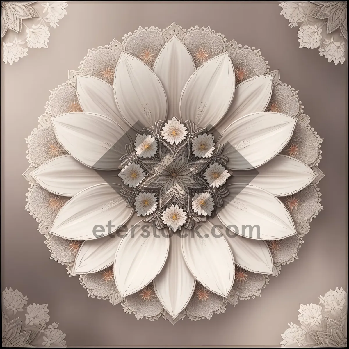 Picture of Ornate Floral Vintage Wallpaper Design