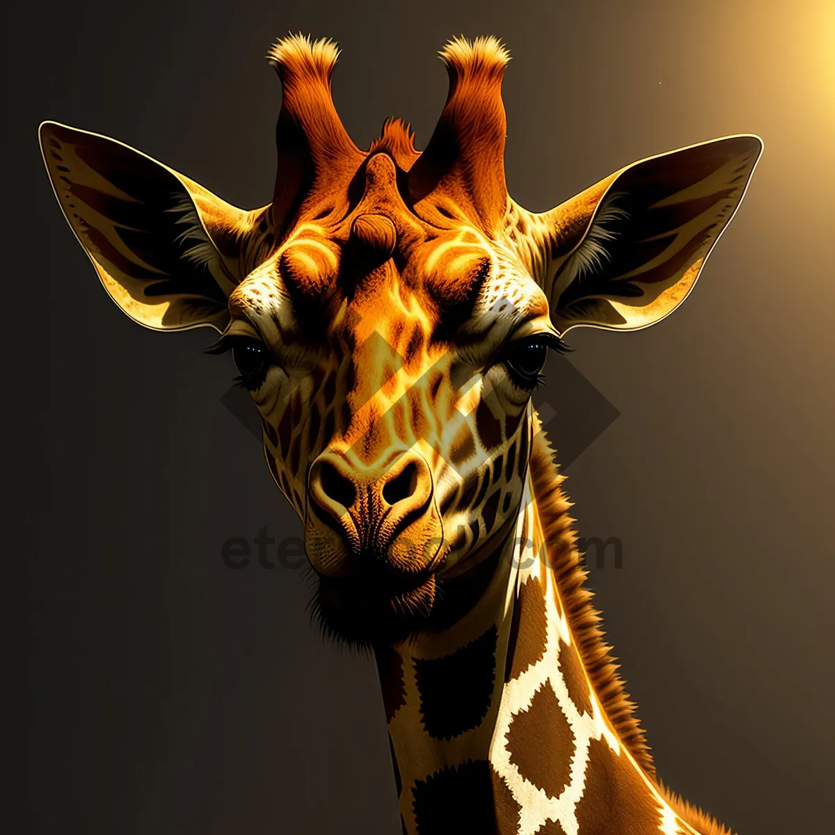 Picture of Black Sorcerer Giraffe: Artistic Body Representation