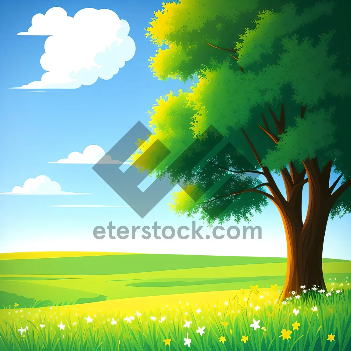 Picture of Golden Wheat Fields Under Sunny Skies