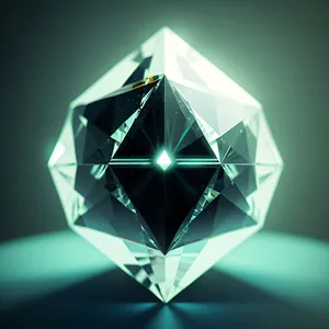 Shiny 3D Gem Sign Design Icon