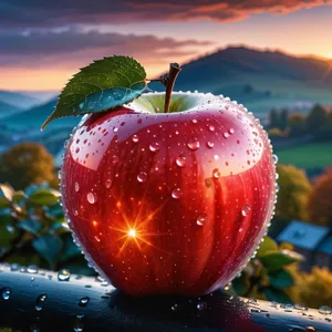 Fresh and Juicy Red Delicious Apple Image