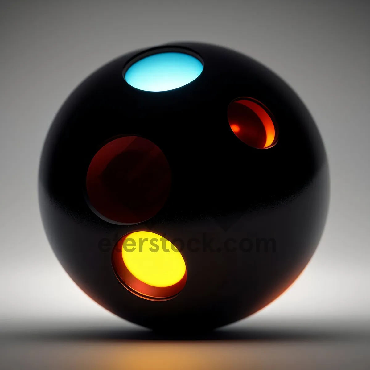 Picture of Shiny Yellow 3D Glass Sphere Icon