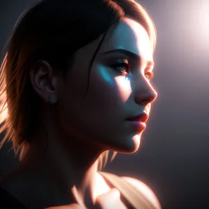Stunning Close-Up Portrait of a Beautiful Lady
