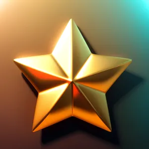 Shiny Star Symbol - 3D Gem Design