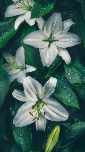 Lily flower in garden