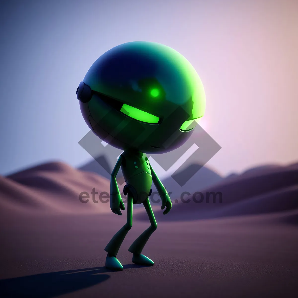 Picture of Automaton Businessman - 3D Rendered Cartoon Figure