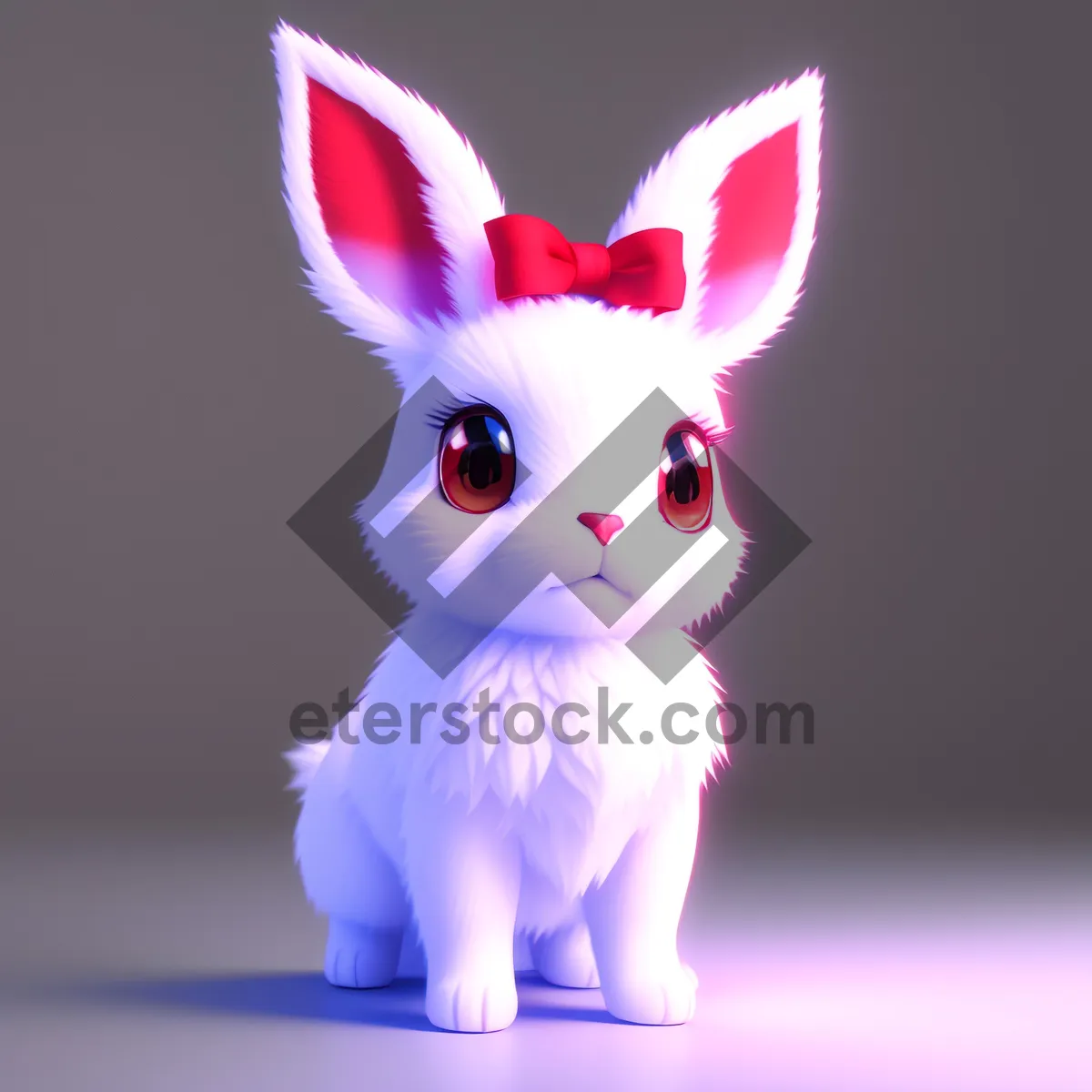 Picture of Cute Pink Bunny Piggy Bank Saving Money