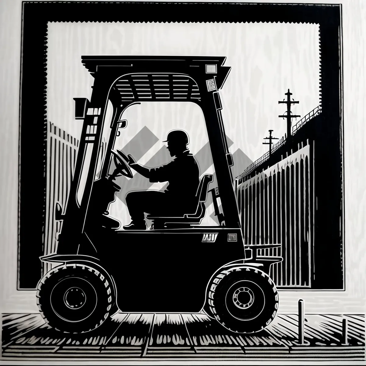 Picture of Wheeled Forklift: Efficient Transportation and Conveyance