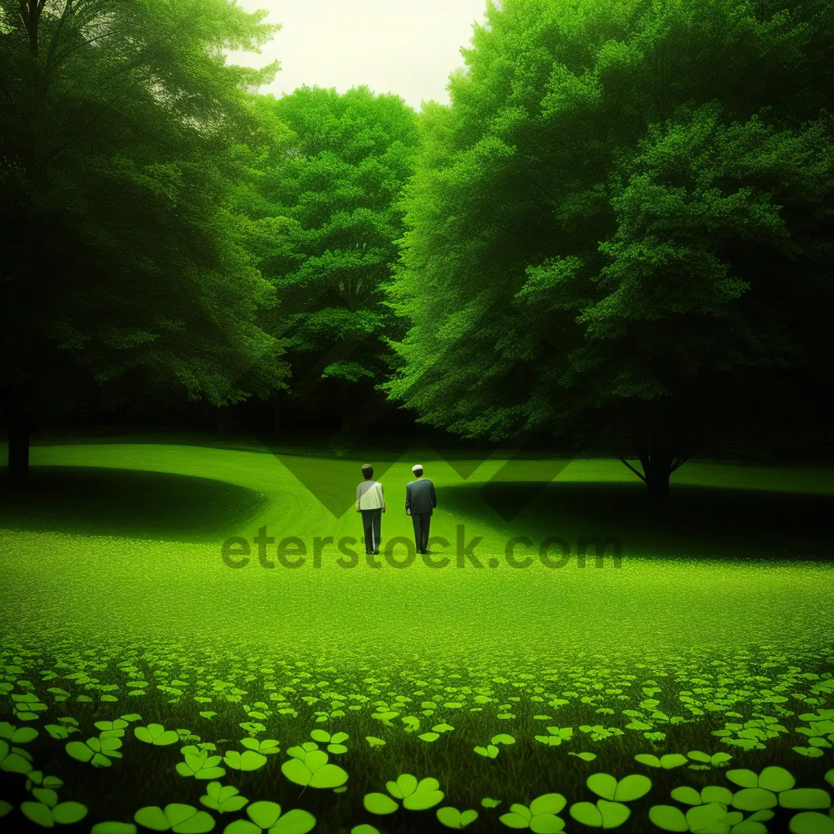 Picture of Serene Golf Course Amidst Lush Countryside Landscape